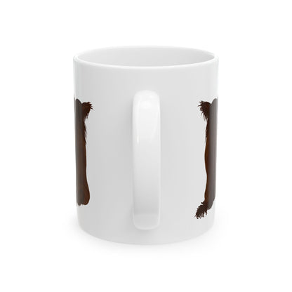 Brown Dog Silhouette Mug – Back View Ceramic Coffee Cup 11oz    Item #10019