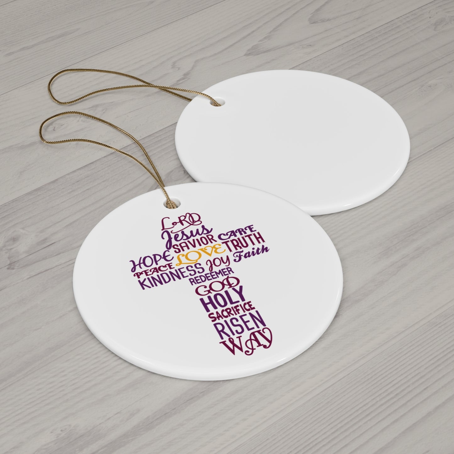 Lord Jesus Ceramic Disc Ornament        Item #308114