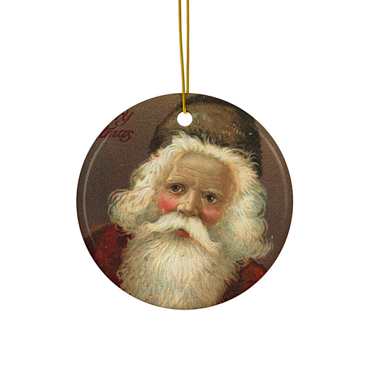 Santa Ceramic Disc Ornament        Item #4399748