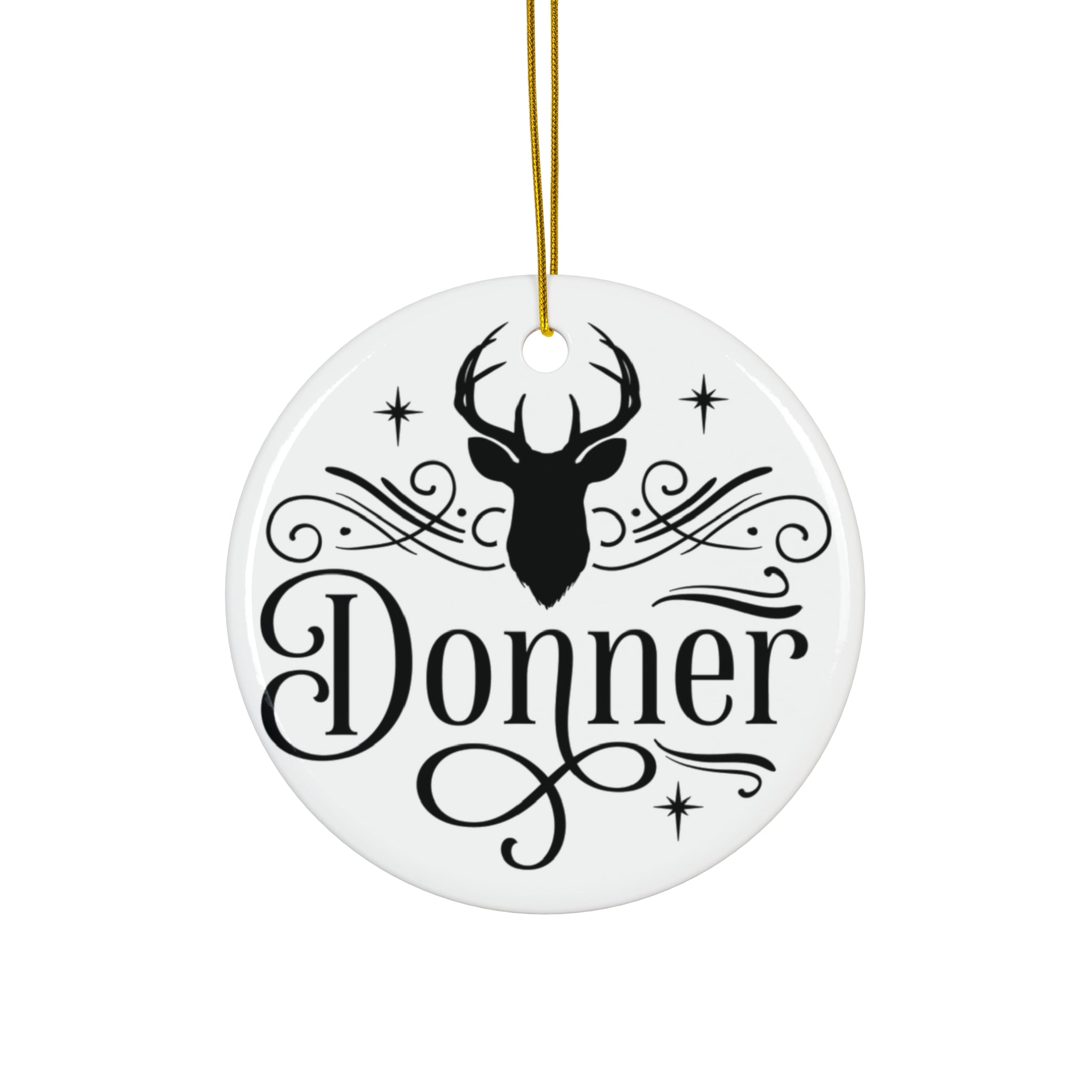 Donner Reindeer Ceramic Ornament      Item #1927243 - Buckshot's Bargain Barn