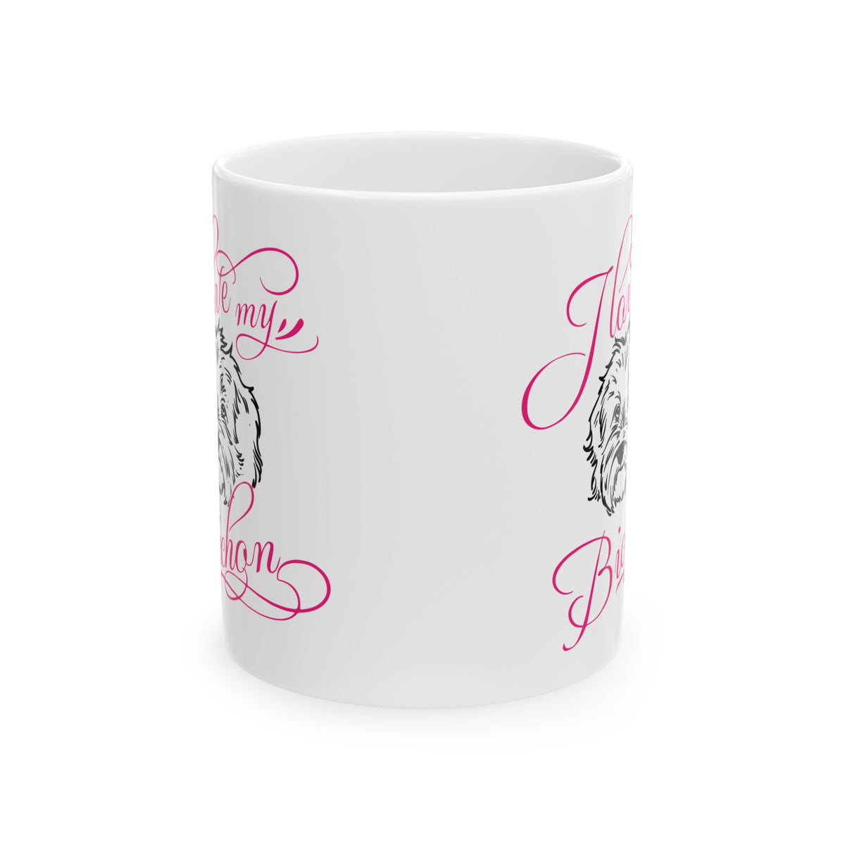 I Love My Bichon Dog Ceramic Mug — Cute Coffee Cup 11oz    Item #996311