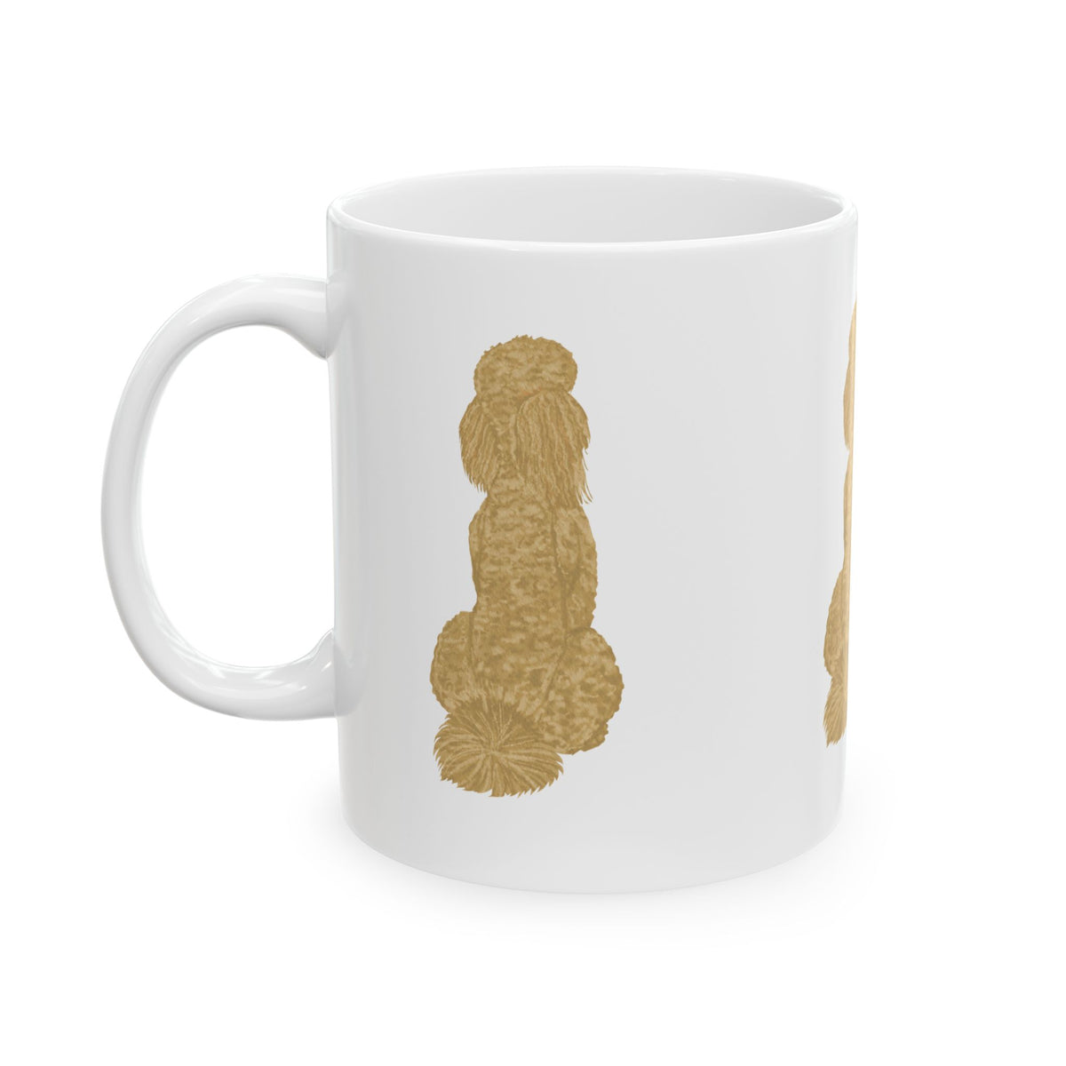 Dog Silhouette Mug – Back View Ceramic Coffee Cup 11oz    Item #941821