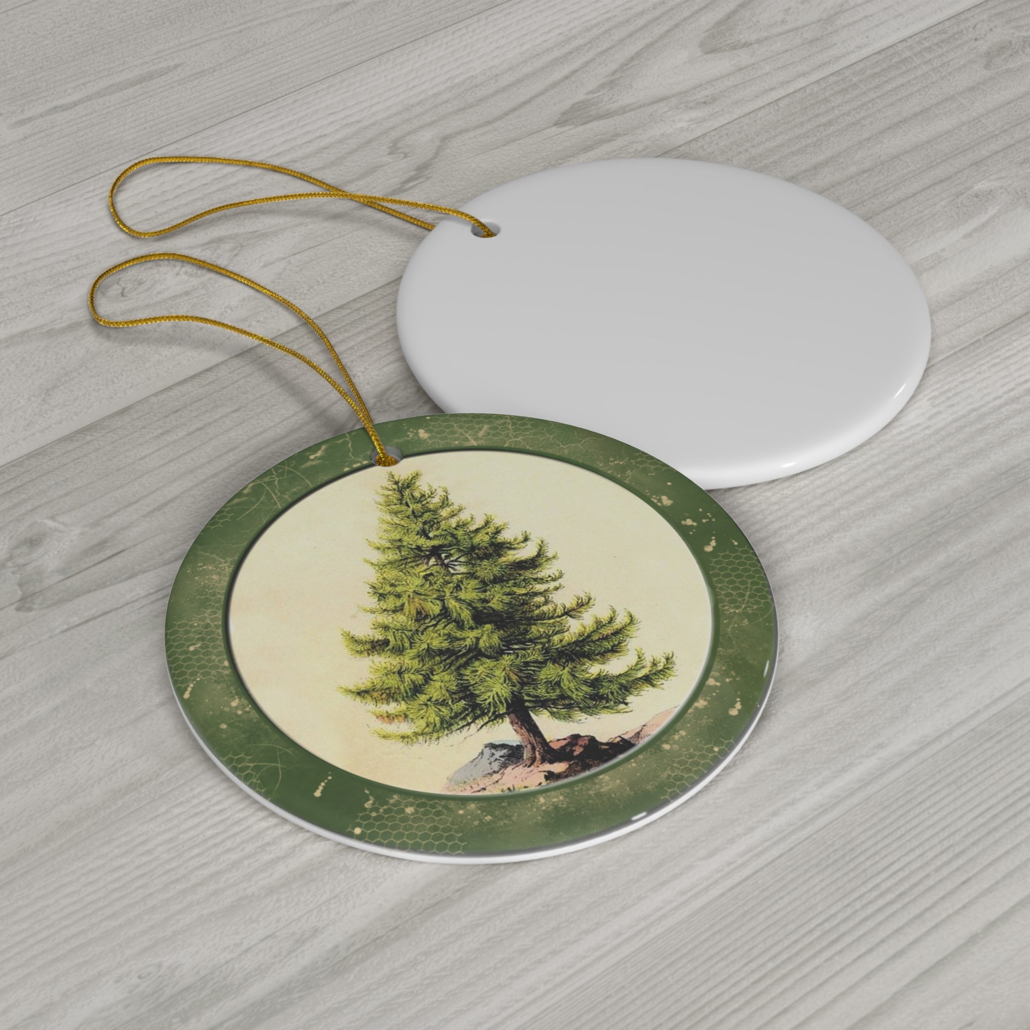 Christmas Tree Ceramic Disc Ornament            Item #5935331