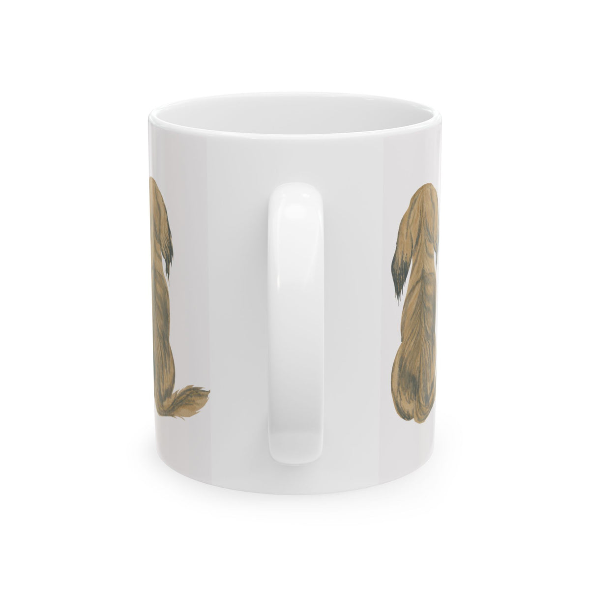Dog Silhouette Mug – Back View Ceramic Coffee Cup 11oz    Item #26333