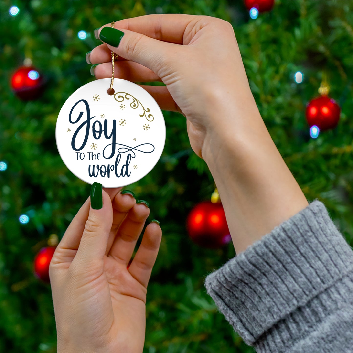 Joy To The World Ceramic Disc Ornament      Item #5782653