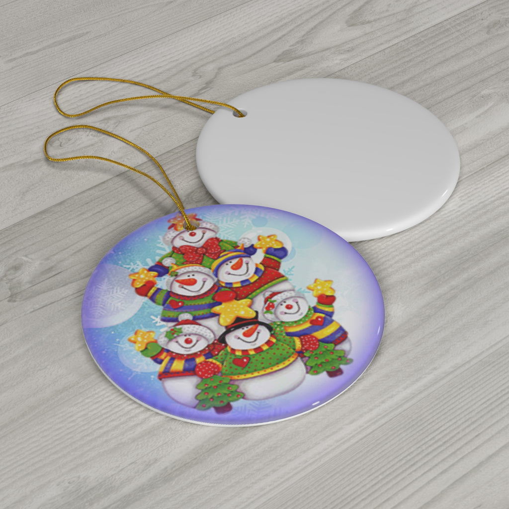 Snowman Ceramic Ornament    Item #4500641 - Buckshot's Bargain Barn