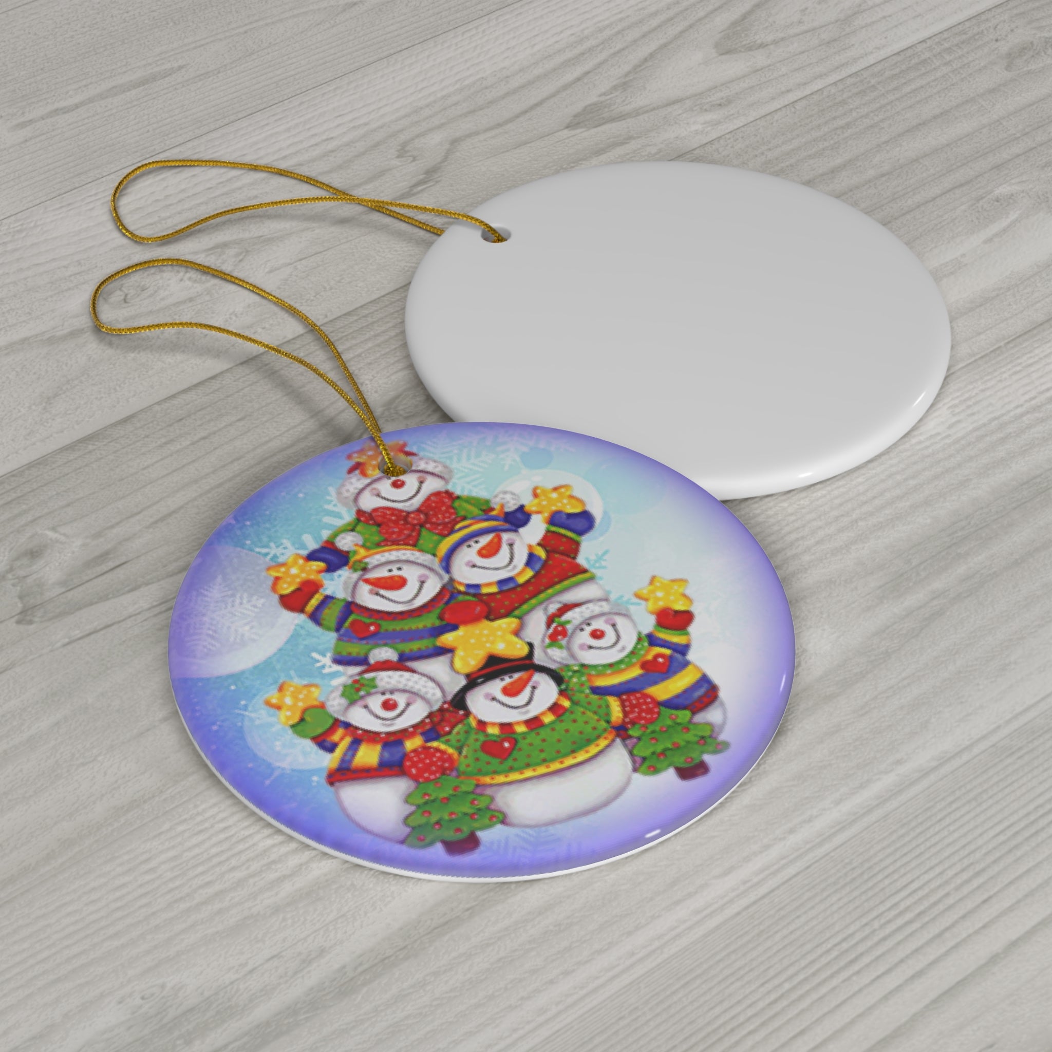 Snowman Ceramic Ornament    Item #4500641 - Buckshot's Bargain Barn