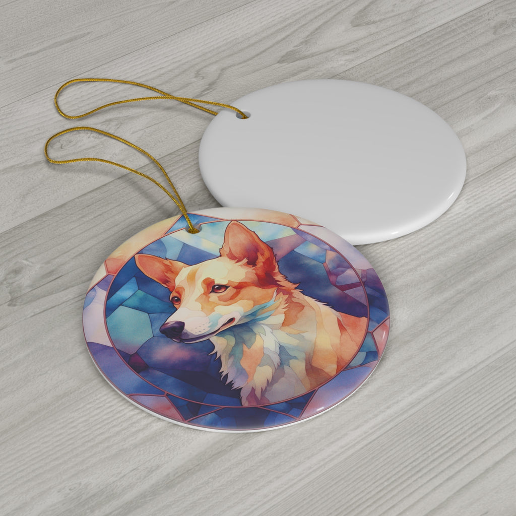 Dog Ceramic Disc Ornament         Item #597235