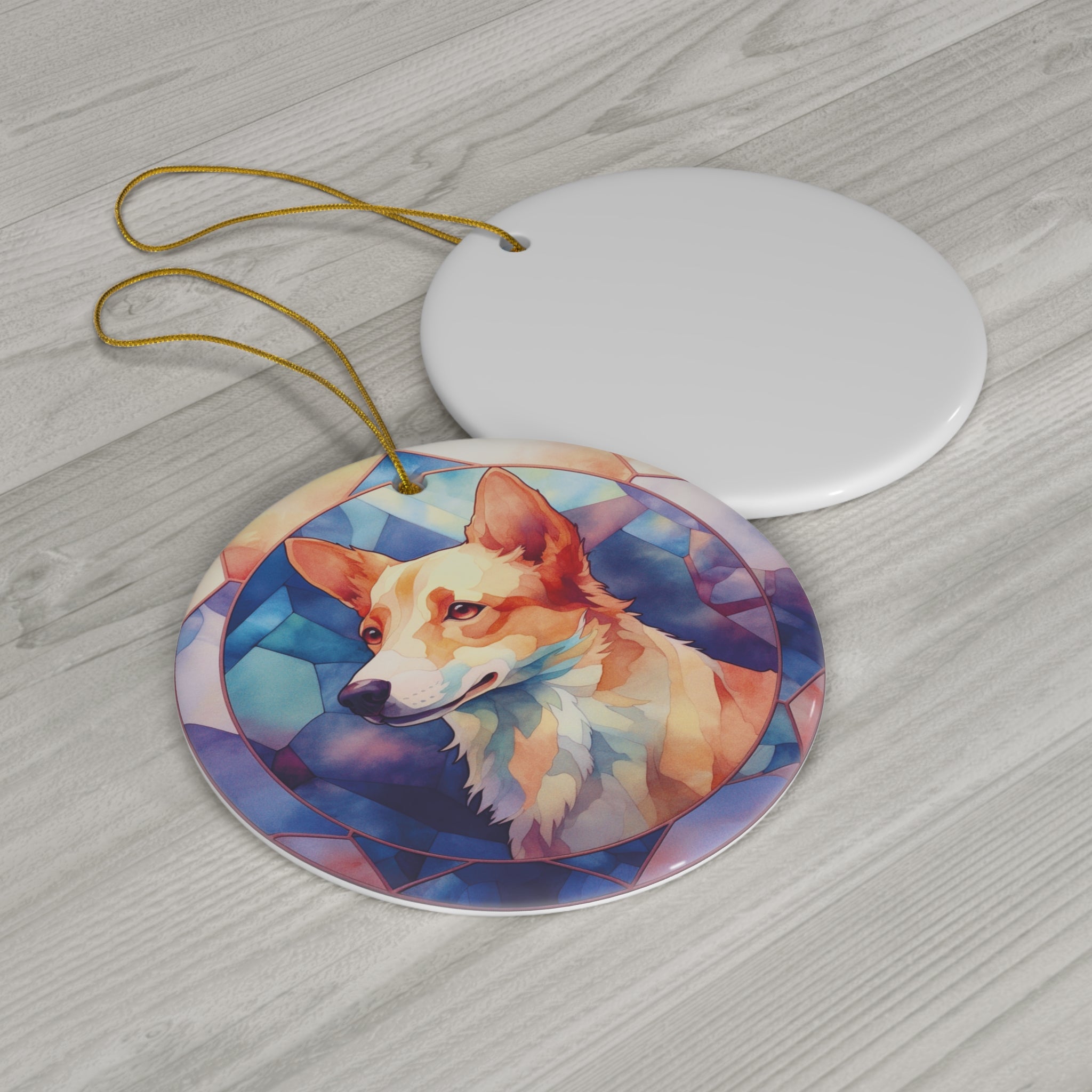 Dog Ceramic Disc Ornament         Item #597235