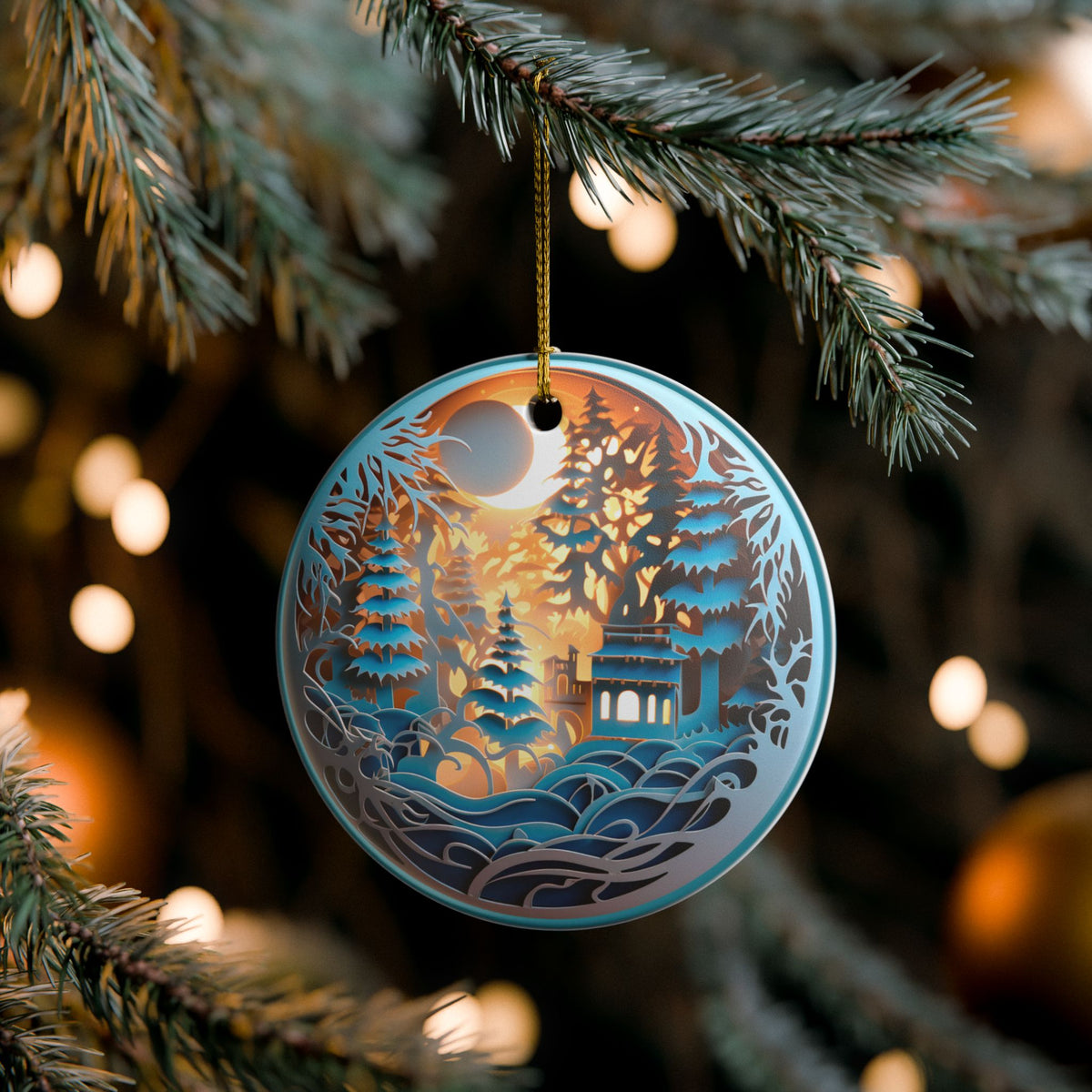 Enchanted Forest Ceramic Ornament   Item #793227