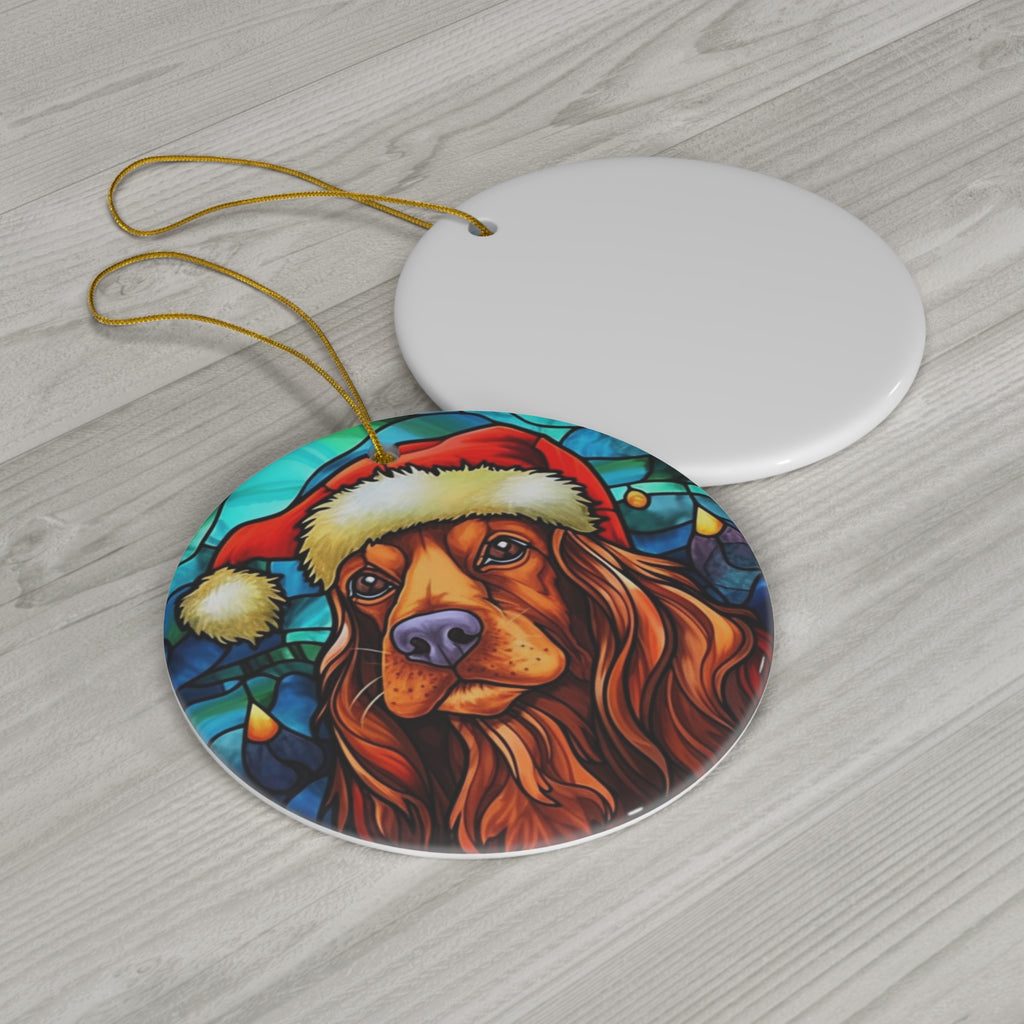 Dog Ceramic Disc Ornament        Item #108867