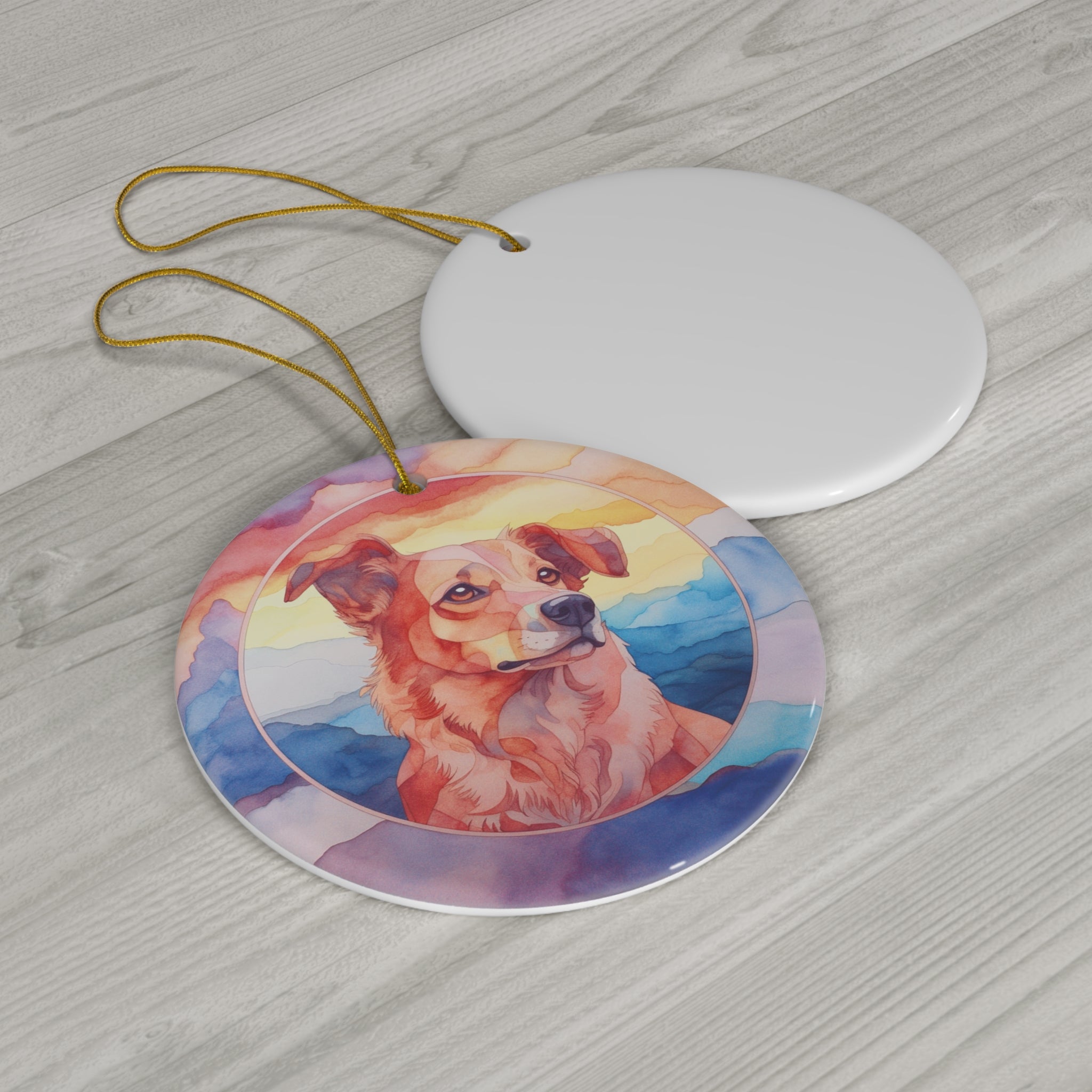 Dog Ceramic Disc Ornament        Item #2657175