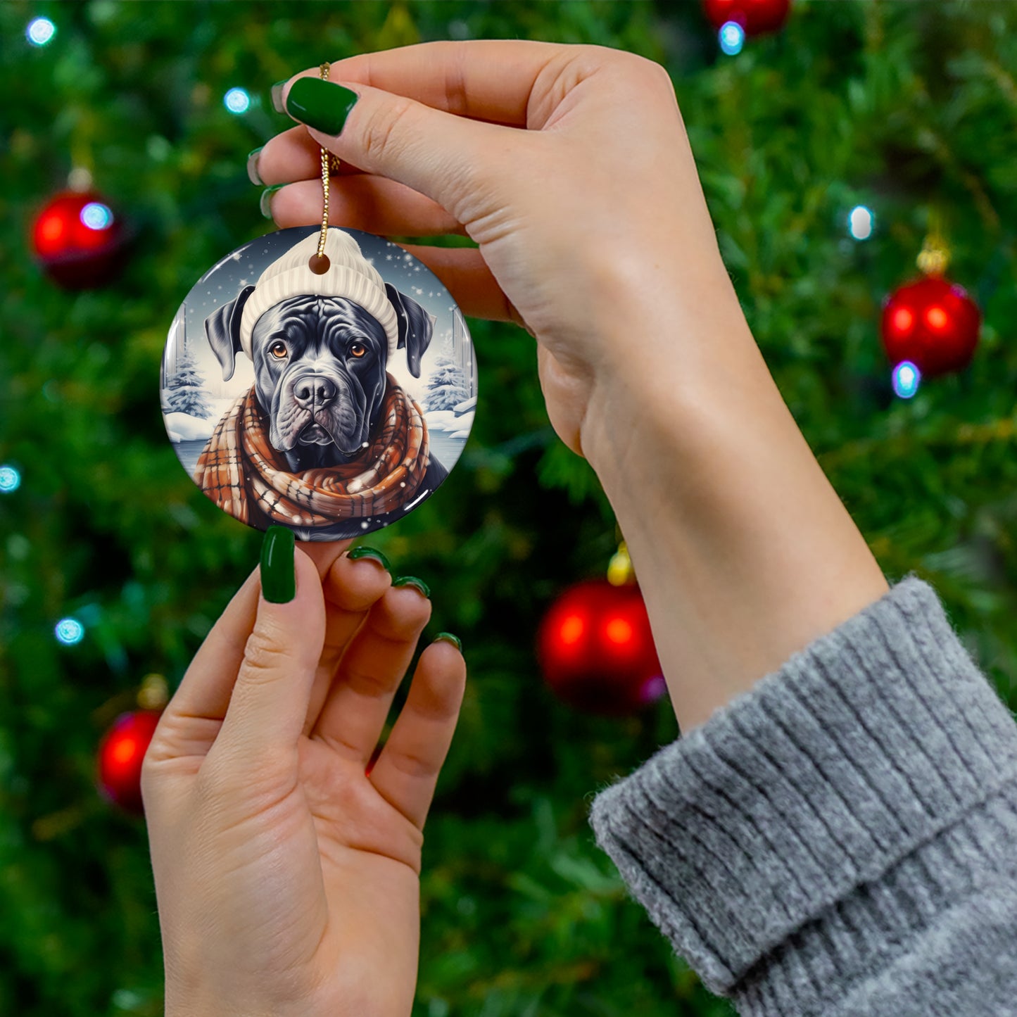 Dog Ceramic Disc Ornament           Item #5956212