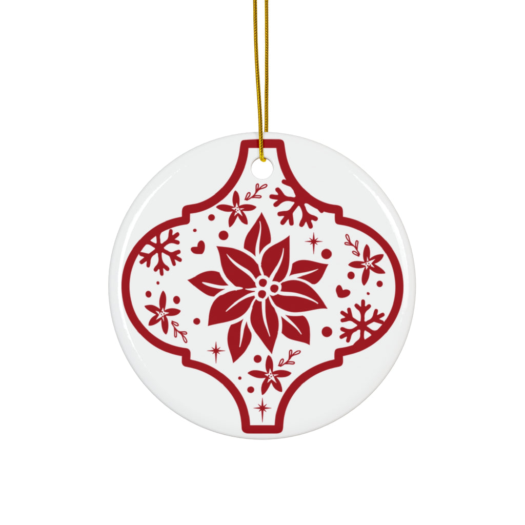 Flower Ceramic Disc Ornament          Item #2848376