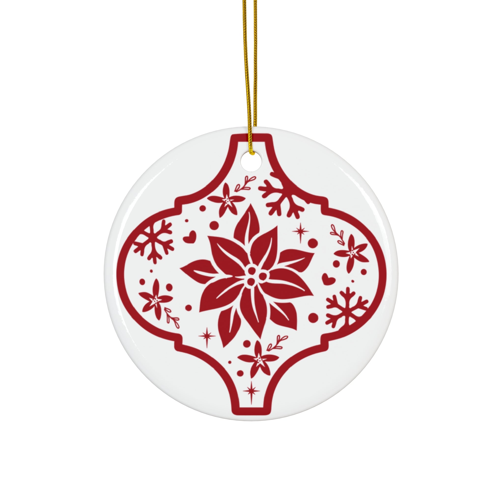 Flower Ceramic Disc Ornament          Item #2848376