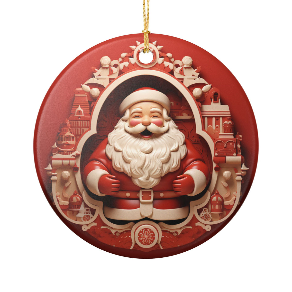 Santa Claus Christmas Ceramic Ornament   Item #635403