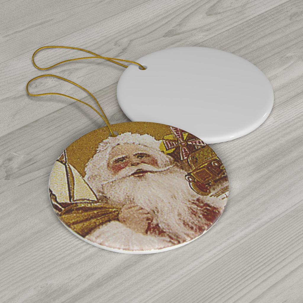 Santa Ceramic Disc Ornament         Item #1739418