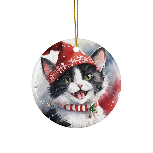 Ceramic Ornament - Christmas Cat     Item #6318879