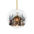 Christmas Dog Ceramic Disc Ornament              Item #7396619