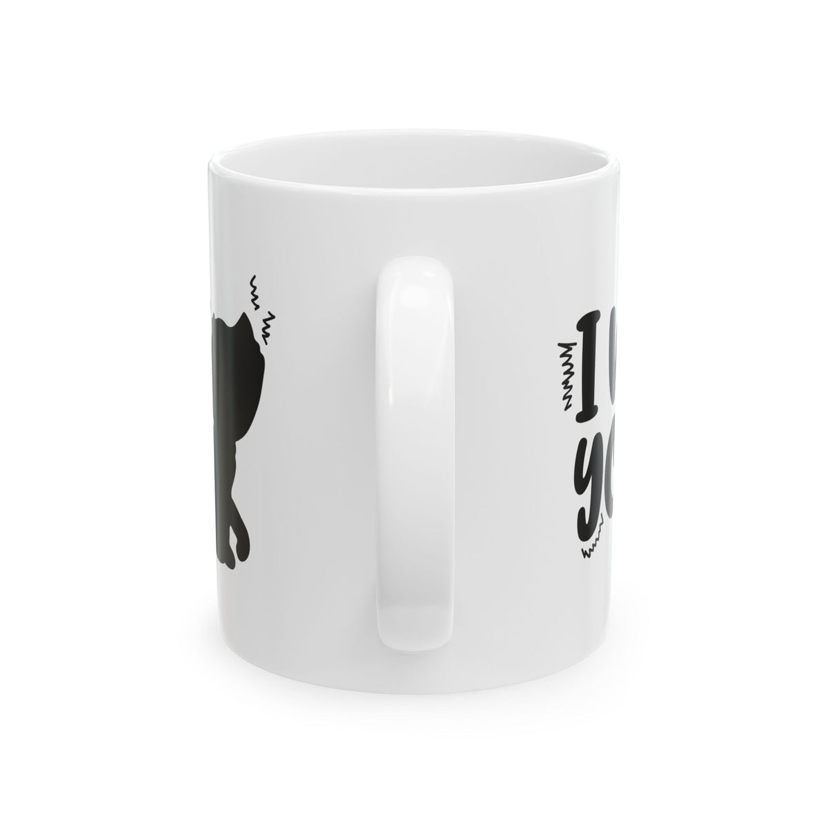 Dog Silhouette Ceramic Mug - "I Woof You" Funny Pet Lover Coffee Cup 11oz   Item #338564