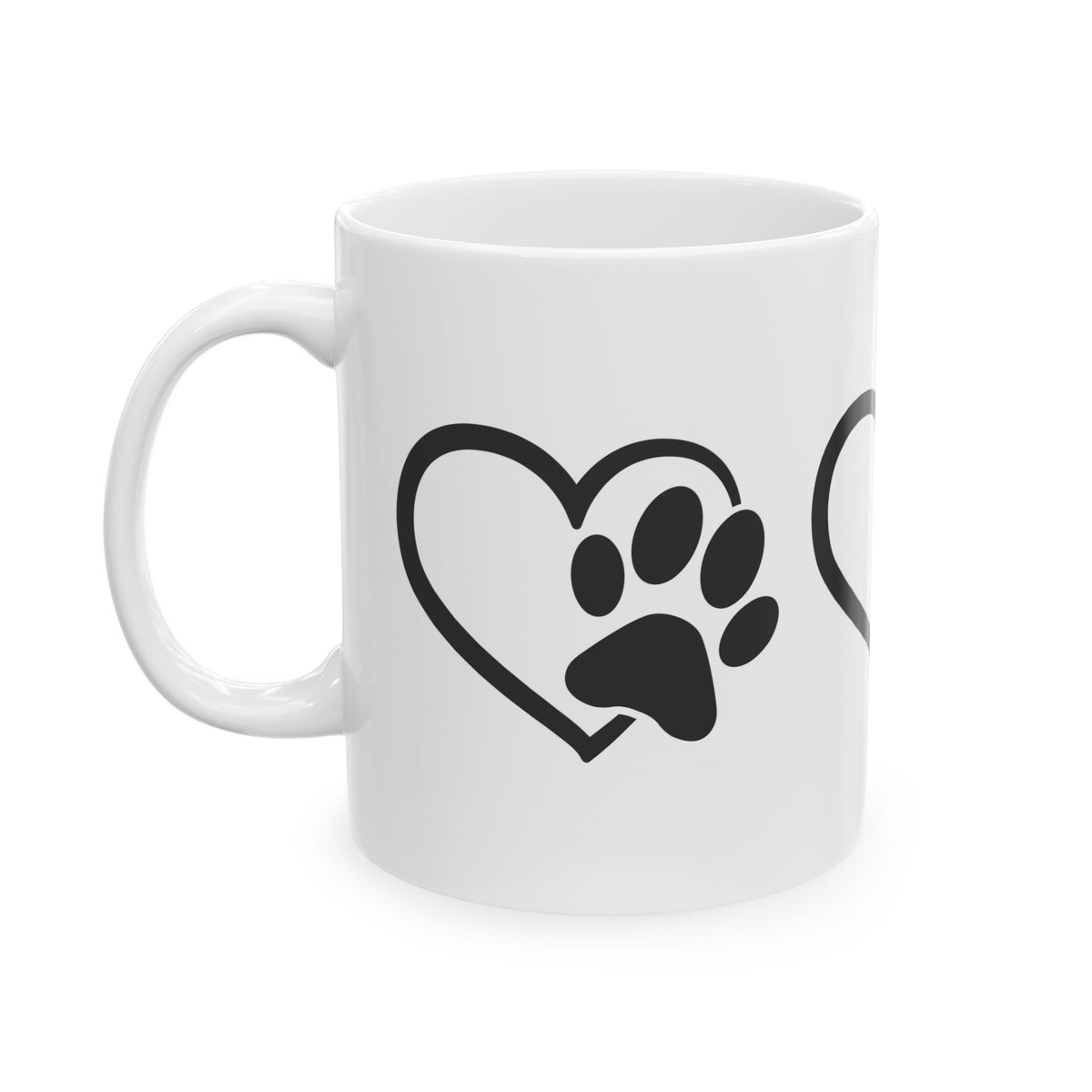 Paw Heart Ceramic Mug – Pet Lover Coffee Cup 11oz    Item #753464