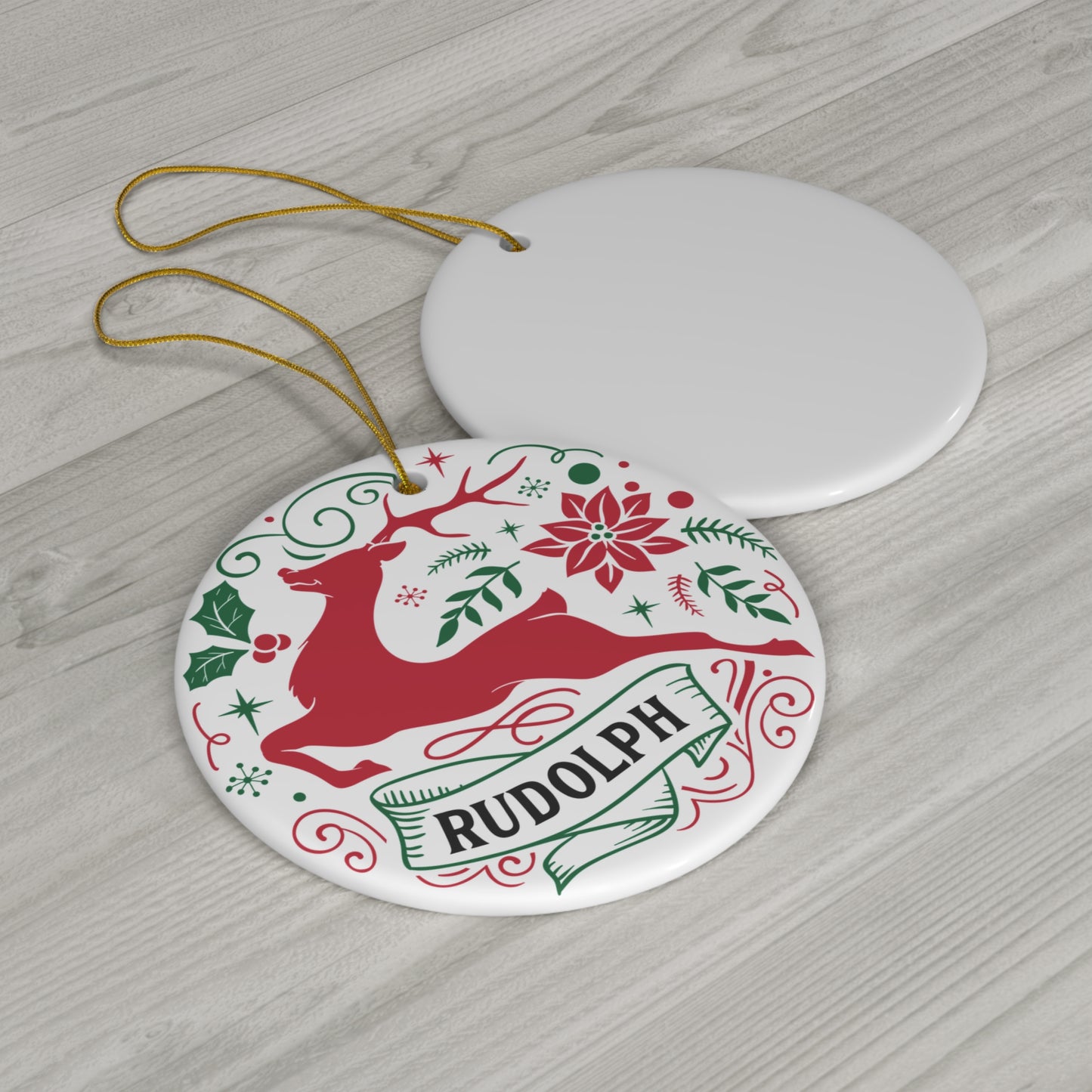 Rudolph Reindeer Ceramic Ornament      Item #2948531