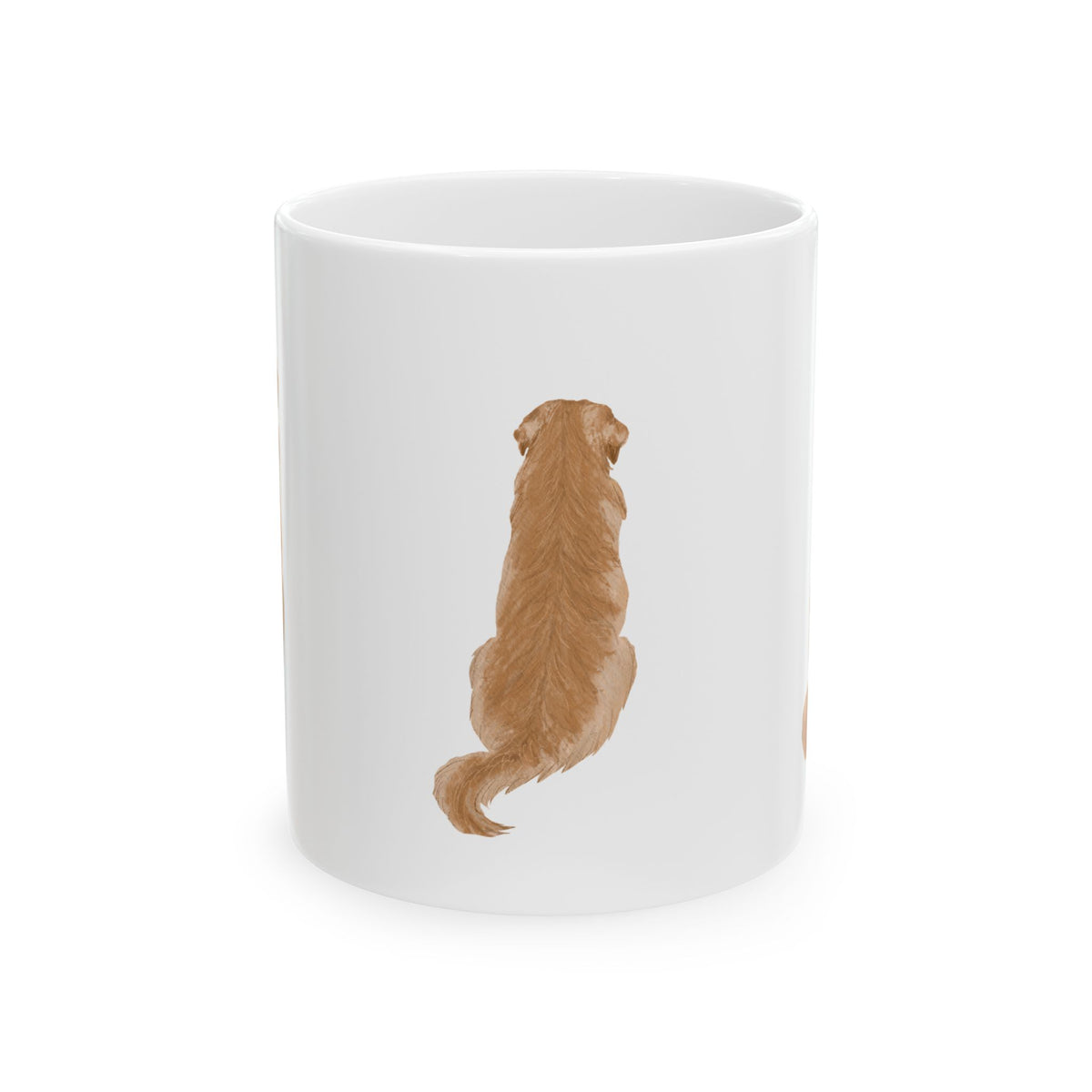 Golden Retriever Back View Ceramic Mug — Cute Dog Lover Coffee Cup 11oz  Item #635948