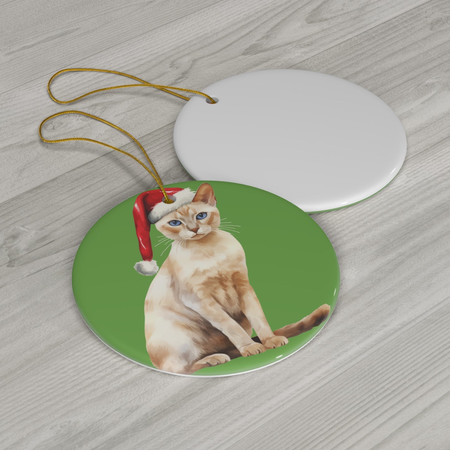 Ceramic Ornament - Javanese Xmas Cat    Item #968802