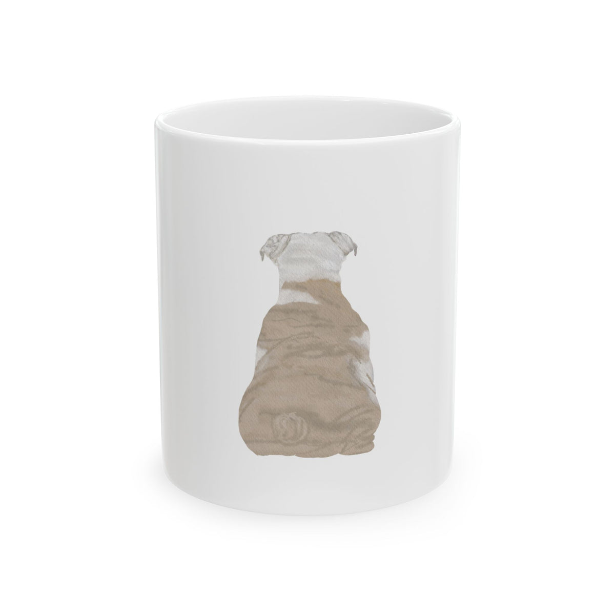 Dog Silhouette Mug – Back View Ceramic Coffee Cup 11oz    Item #47433