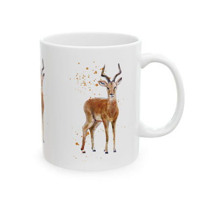 Watercolor Antelope Ceramic Mug — Wildlife Coffee Cup 11oz    Item #484304