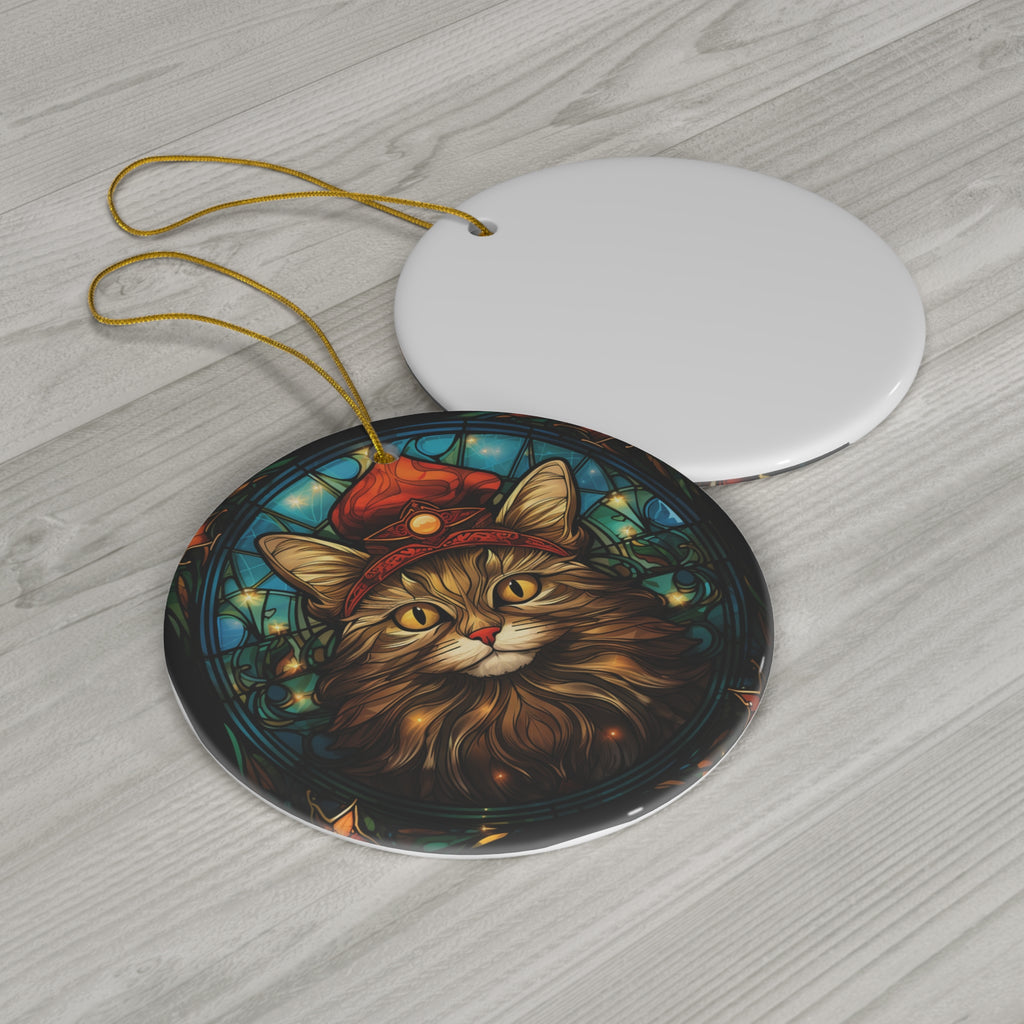 Ceramic Ornament - Christmas Cat     Item #8524805