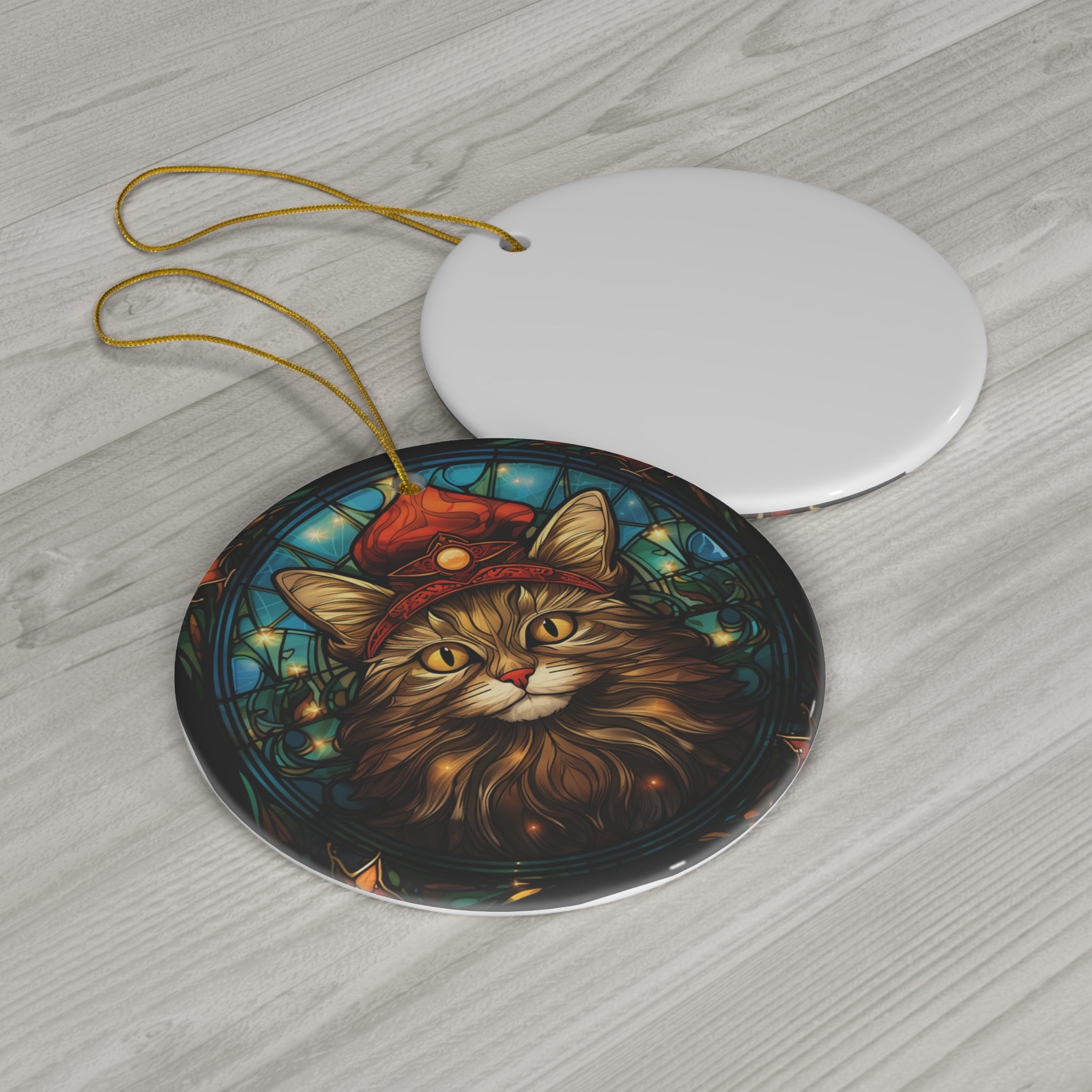 Ceramic Ornament - Christmas Cat     Item #8524805