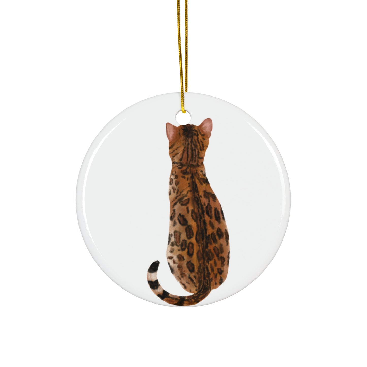 Cat Ceramic Disc Ornament            Item #5812312