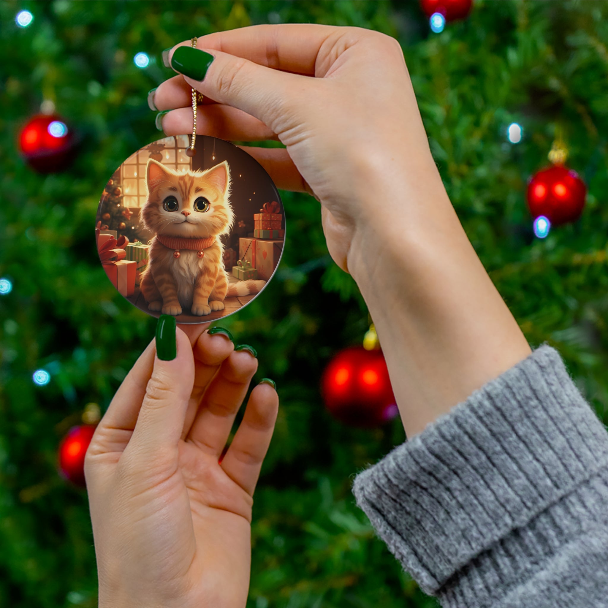 Cat Ceramic Ornament        Item #2204336 - Buckshot's Bargain Barn