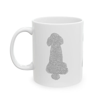 Dog Silhouette Mug – Back View Ceramic Coffee Cup 11oz    Item #853514