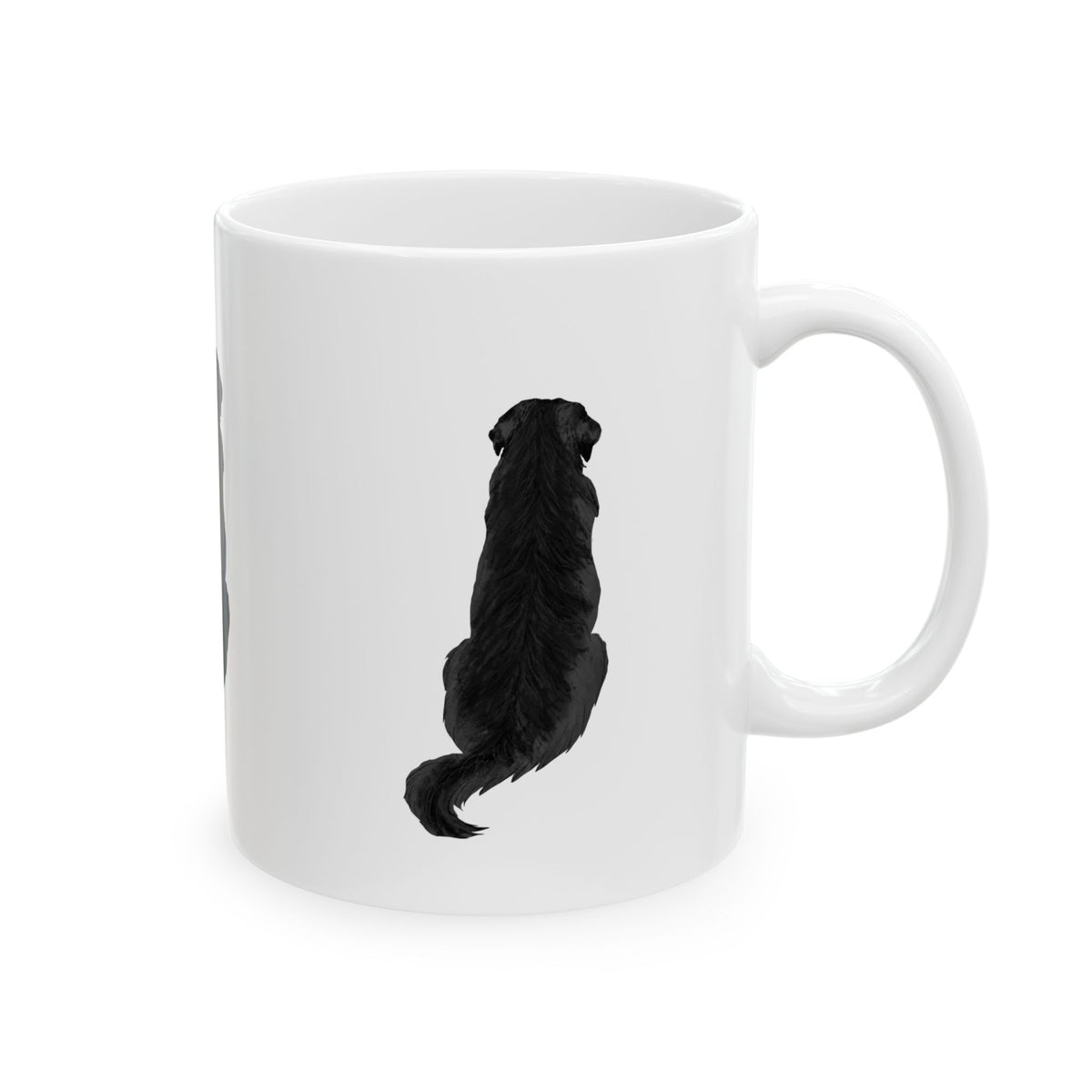 Black Dog Silhouette Ceramic Mug — Cute Pet Lover Coffee Cup 11oz   Item #504688
