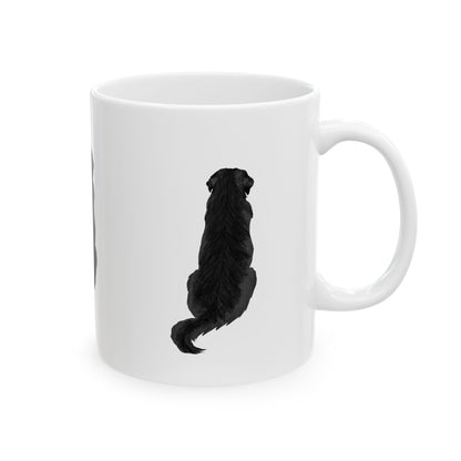 Black Dog Silhouette Ceramic Mug — Cute Pet Lover Coffee Cup 11oz   Item #504688