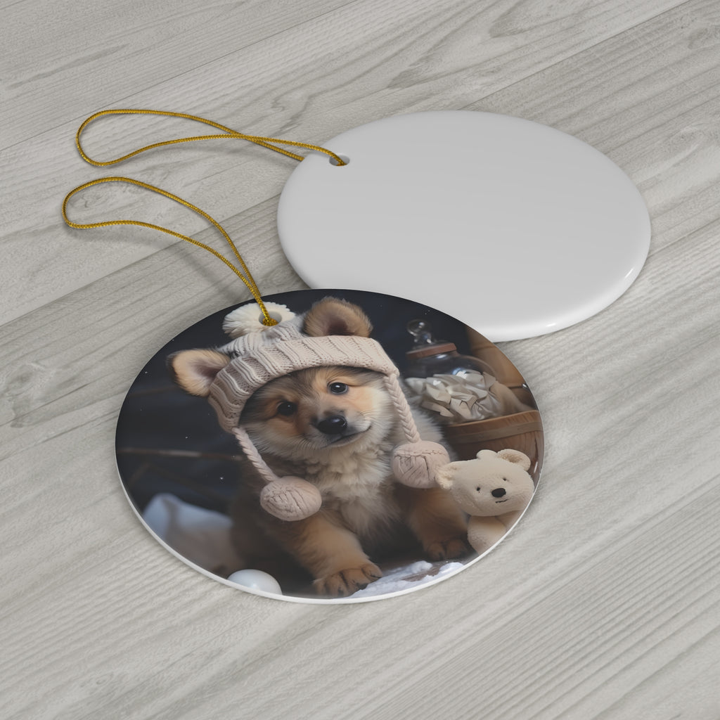 Dog Ceramic Disc Ornament           Item #6781756