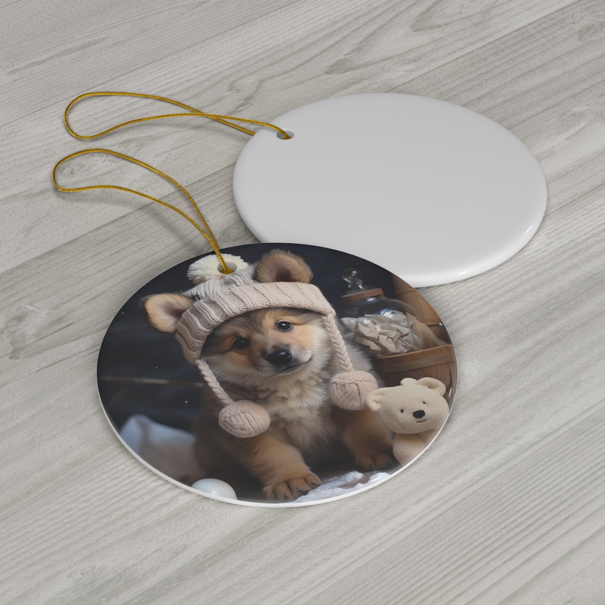 Dog Ceramic Disc Ornament           Item #6781756
