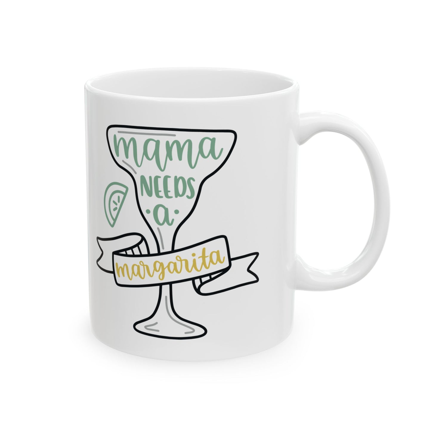 Ceramic Mug - 'Mama Needs Coffee' Cute Pastel Mom Coffee Mug, Mother's Day Gift  11oz  Item #271664