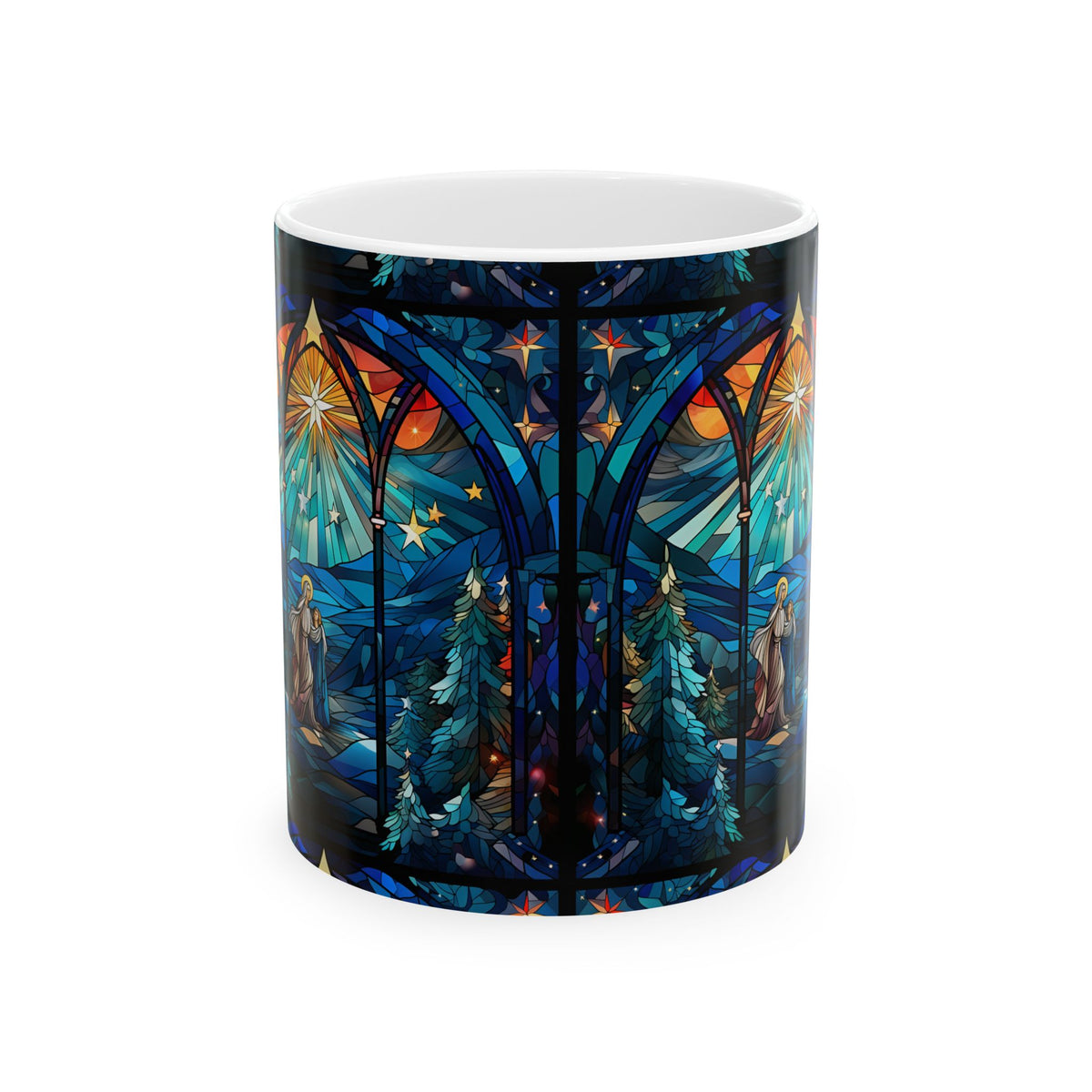 Stained Glass Nativity Christmas Mug 11oz  Item #959355
