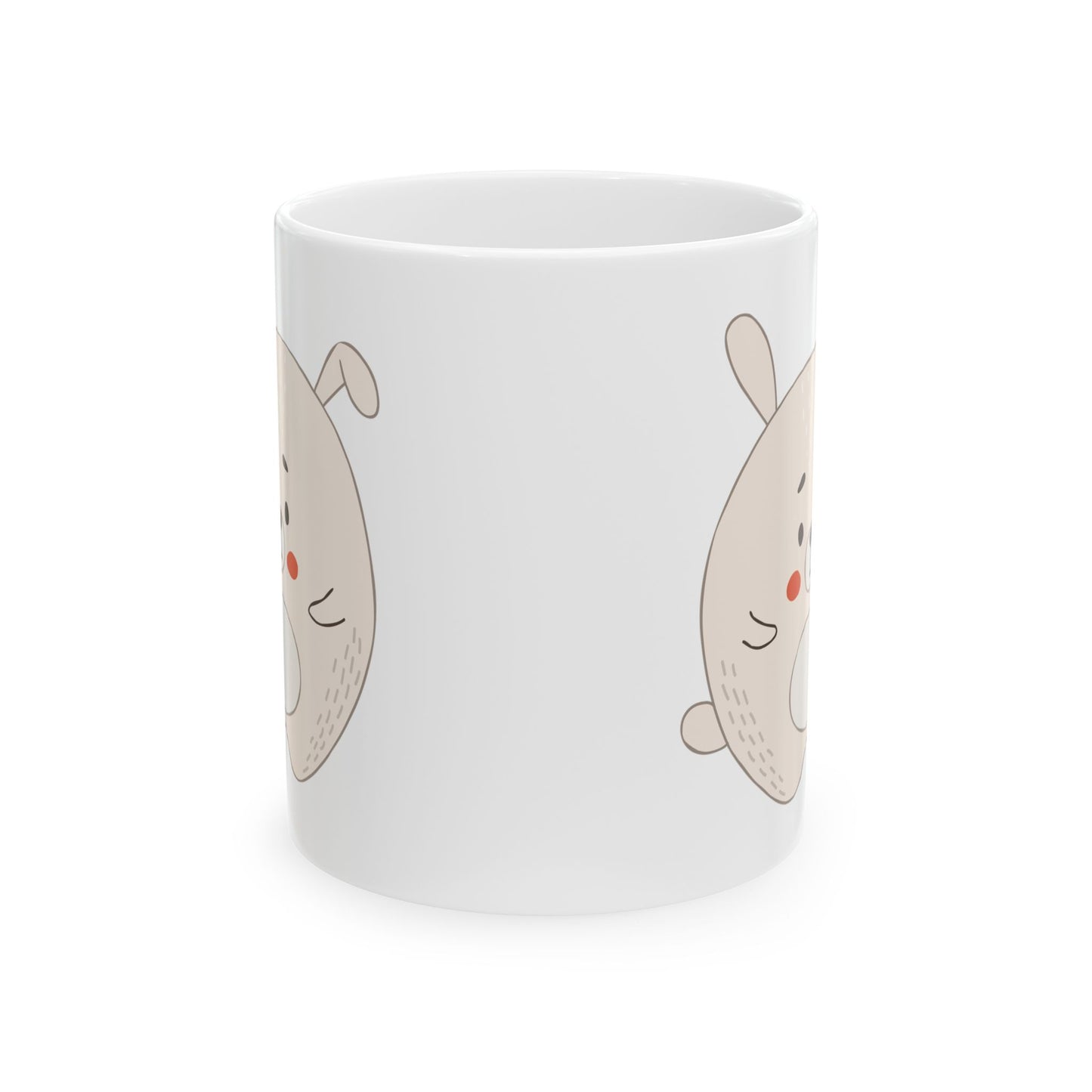 Cute Blushing Bunny Ceramic Mug - 11oz Item #87435