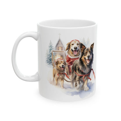 Festive Christmas Dogs Ceramic Mug 11oz  Item #972996