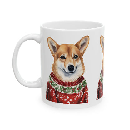 Corgi in Holiday Sweater Ceramic Mug 11oz   Item #323396