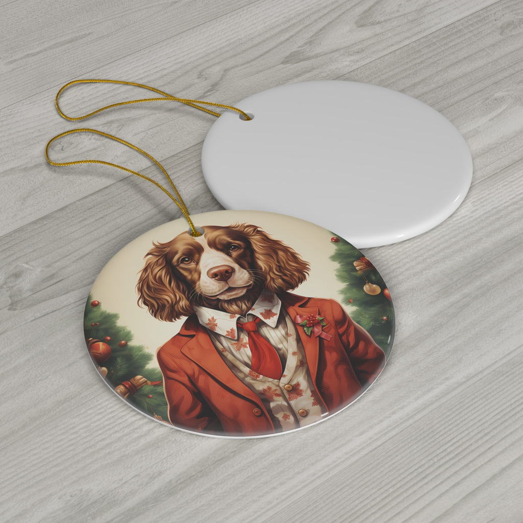 Dog Ceramic Disc Ornament        Item #2651021