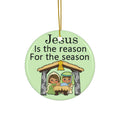 Jesus Is The Reason For The Season Ceramic Disc Ornament       Item #779774 - Buckshot's Bargain Barn
