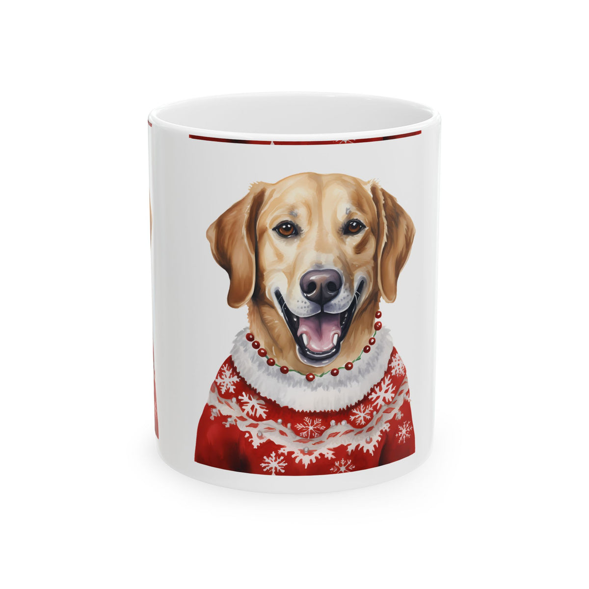 Golden Retriever Holiday Mug — Festive Dog Christmas Coffee Cup 11oz   Item #980262
