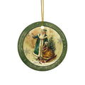 Santa Ceramic Disc Ornament       Item #9165589