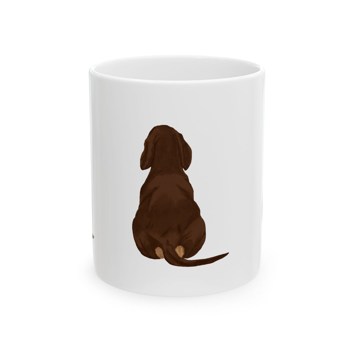Dog Silhouette Mug – Back View Ceramic Coffee Cup 11oz    Item #437812