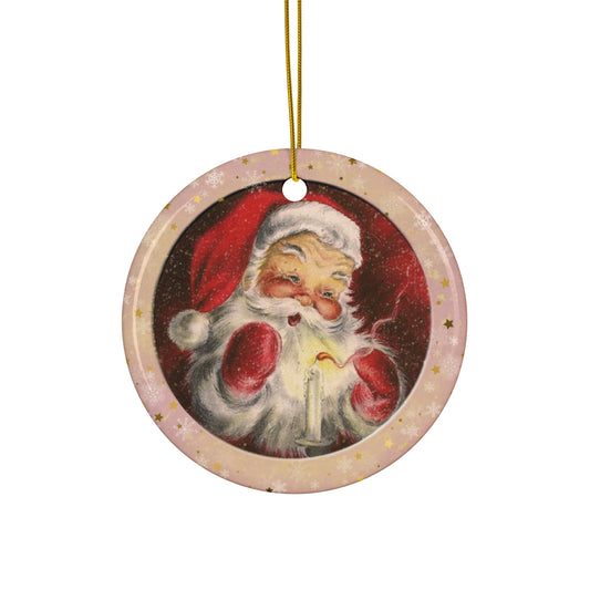 Santa Ceramic Disc Ornament    Item #527765